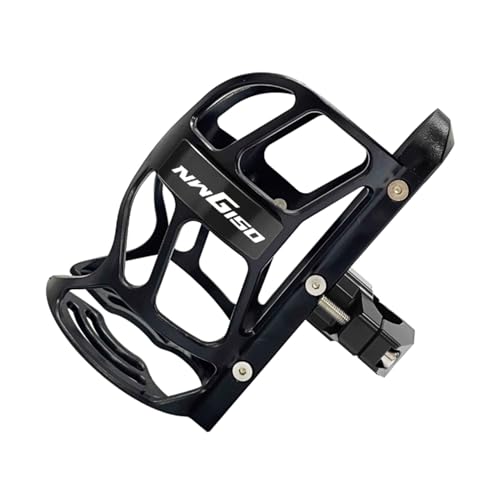 XIAOCE Für Honda NWG150 Modifizierte Motorrad Stoßstange Getränkehalter Wasserkocher Halter(SCHWARZ) von XIAOCE