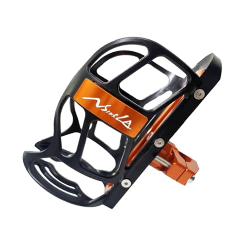 XIAOCE Für NS125LA Modifizierter Nahtloser Selbstklebender Getränkehalter, Motorrad-Wasserflaschenhalter, Getränkehalter 2016-2025(ORANGE) von XIAOCE