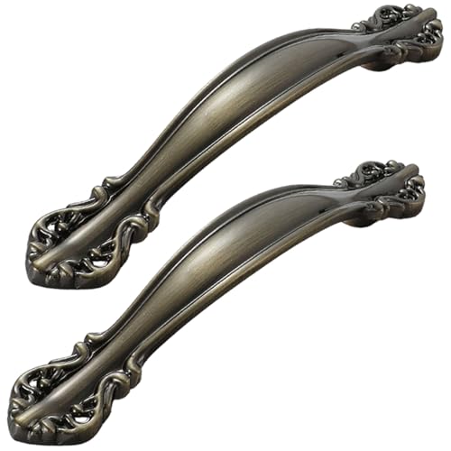 XIAODANHUA 2 Stück Küchengriffe Möbeltürgriffe Aluminiumlegierung Bogengriffe Schubladenknöpfe für Kleiderschrank Schrank Nachttisch (Hole Distance 96mm) von XIAODANHUA