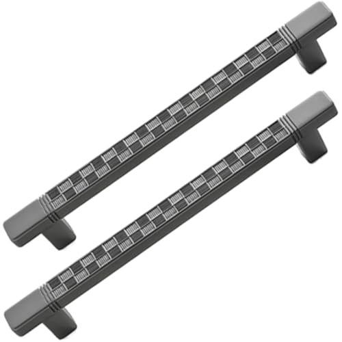 XIAODANHUA 2 Stück Möbelgriffe Schubladengriffe T-Typ Küchenschranktürknöpfe mit Schrauben Dekorative Badezimmergriffe Kleiderschrankgriffe (Hole Distance 96mm) von XIAODANHUA