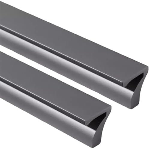 XIAODANHUA 2 Stück Schrankgriffe Aluminiumlegierung Möbeltürknöpfe Solide Schubladengriffe mit Schrauben für Küche Kleiderschränke Badezimmer (Length 120mm) von XIAODANHUA