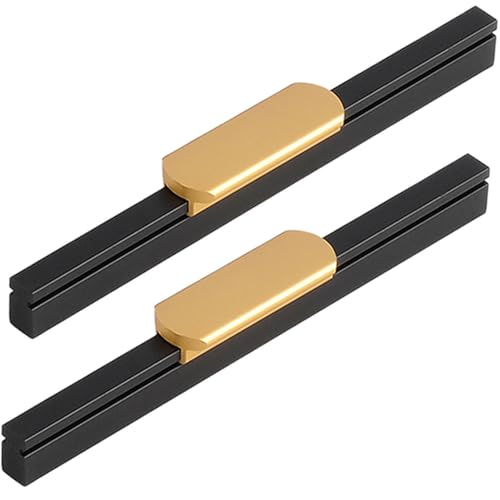 XIAODANHUA 2 Stück Schrankgriffe Schubladengriffe Dekorativ Möbeltürgriffe Aluminiumlegierung Kleiderschrankgriffe für Schlafzimmer Badezimmer Nachttisch (Length 600mm) von XIAODANHUA