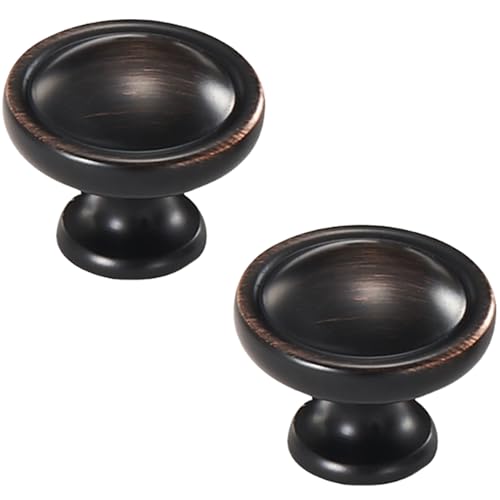 XIAODANHUA 2 Stück Schrankgriffe Schubladenknöpfe Dekorativ Möbeltürgriffe Zinklegierung Kleiderschrankgriffe für Schlafzimmer Badezimmer Nachttisch (Single Hole) von XIAODANHUA