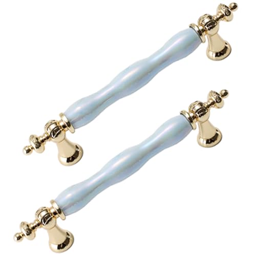 XIAODANHUA 2 Stück Schubladengriffe Schrankgriffe Dekorativ KüchentürKnöpfe Zinklegierung Möbelgriffe für Kleiderschrank Schlafzimmer Badezimmer (Hole Distance 96mm) von XIAODANHUA