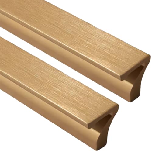 XIAODANHUA Garderobengriffe Küchen Türgriffe Aluminiumlegierung Badezimmerschrank-Zuggriffe Möbeldekorationsgriffe Gold Nachttischgriff mit Schrauben (Length 150mm) von XIAODANHUA