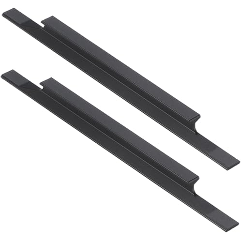XIAODANHUA Garderobengriffe Küchen Türgriffe Aluminiumlegierung Badezimmerschrank-Zuggriffe Möbeldekorationsgriffe Mattschwarz Nachttischgriff mit Schrauben (Length 260mm) von XIAODANHUA