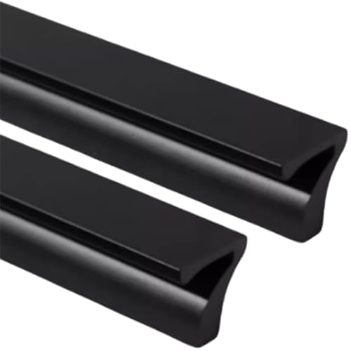 XIAODANHUA Schrankgriffe Hardware Möbelgriffe Aluminiumlegierung Schubladegriffe 7-Förmig Küchentürgriffe für Kleiderschrank Badezimmer Schlafzimmer (Length 150mm) von XIAODANHUA