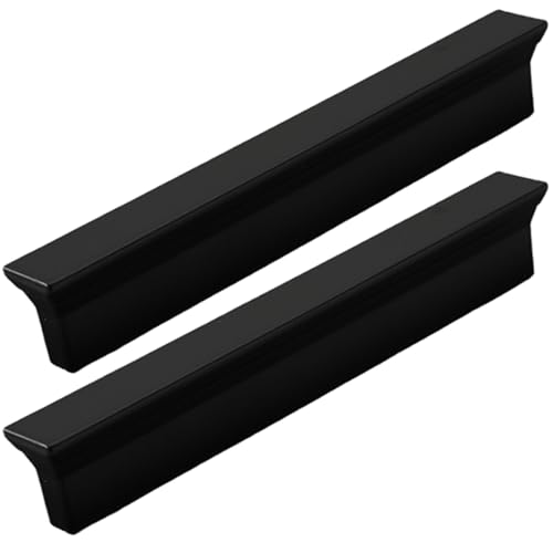 XIAODANHUA Schrankgriffe Hardware Möbelgriffe Zinklegierung Schubladegriffe Schwarz Küchentürgriffe für Kleiderschrank Badezimmer Schlafzimmer (Hole Distance 192mm) von XIAODANHUA
