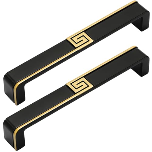 XIAODANHUA Schubladengriffe 2 Stück Antike Bronze Messing Küchenknöpfe Möbelgriffe Badezimmerschrankgriffe für Schlafzimmer Bücherregal Kleiderschrank (Hole Distance 128mm) von XIAODANHUA