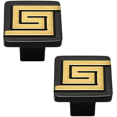 XIAODANHUA Schubladengriffe 2 Stück Antike Bronze Messing Küchenknöpfe Möbelgriffe Badezimmerschrankgriffe für Schlafzimmer Bücherregal Kleiderschrank (Single Hole) von XIAODANHUA