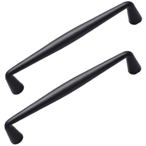XIAODANHUA Schubladengriffe 2 Stück Badezimmerschrankgriffe mit Schrauben Kleiderschrankgriffe Zinklegierung Möbelgriffe Schwarze Küchengriffe (Hole Distance 128mm) von XIAODANHUA