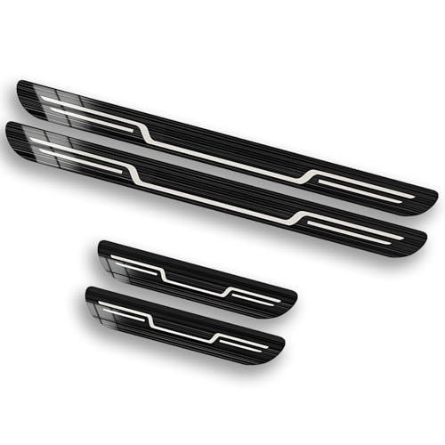 XIAOFEIDAFA 4 Stück Edelstahl Einstiegsleisten Schutz für Benz CLA 2013-Present, Türschweller Kratzschutz Abdeckung Auto Scuff Plate Türschwelle Sill Aufkleber,A/Black Titanium Brushed XIAOFEIDAFA 4 Stück Edelstahl Einstiegsleisten Schutz für Benz CLA 2013-Present, Türschweller Kratzschutz Abdeckung Auto Scuff Plate Türschwelle Sill Aufkleber,A/Black Titanium Brushed von XIAOFEIDAFA