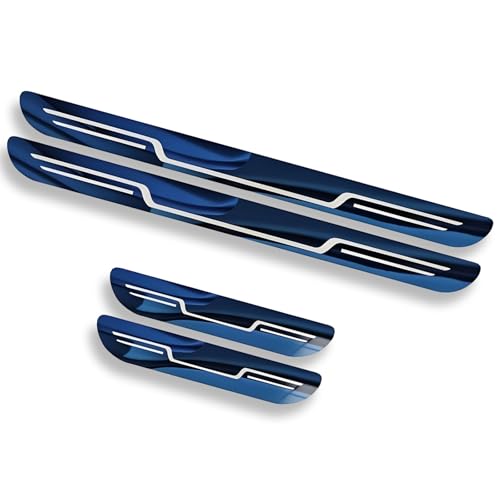 XIAOFEIDAFA 4 Stück Edelstahl Einstiegsleisten Schutz für FIAT 500 2010-Present, Türschweller Kratzschutz Abdeckung Auto Scuff Plate Türschwelle Sill Aufkleber,C/Blue XIAOFEIDAFA 4 Stück Edelstahl Einstiegsleisten Schutz für FIAT 500 2010-Present, Türschweller Kratzschutz Abdeckung Auto Scuff Plate Türschwelle Sill Aufkleber,C/Blue von XIAOFEIDAFA