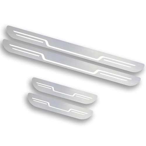 XIAOFEIDAFA 4 Stück Edelstahl Einstiegsleisten Schutz für FIAT 500 2010-Present, Türschweller Kratzschutz Abdeckung Auto Scuff Plate Türschwelle Sill Aufkleber,E/Silver XIAOFEIDAFA 4 Stück Edelstahl Einstiegsleisten Schutz für FIAT 500 2010-Present, Türschweller Kratzschutz Abdeckung Auto Scuff Plate Türschwelle Sill Aufkleber,E/Silver von XIAOFEIDAFA