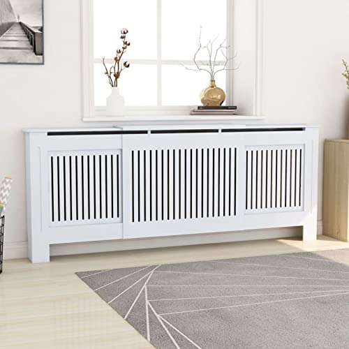 XIAOGUANG MDF Heizkörperverkleidung, Heizung Abdeckung, Radiator Cover, Heizungsabdeckung, Abdeckung Heizung, Heizkörper Verkleidungen, Weiß 205 cm von XIAOGUANG