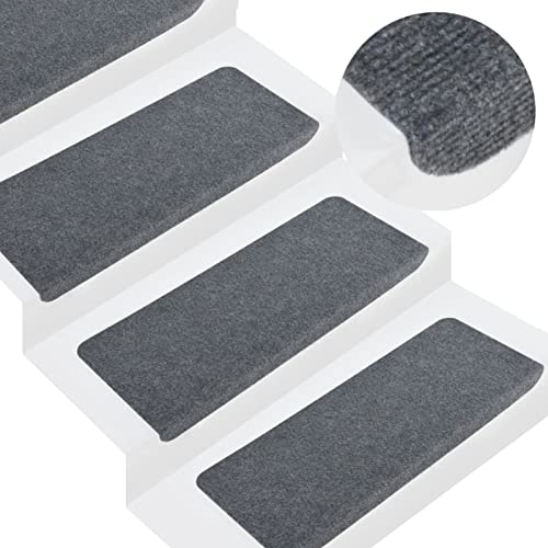 XIAOGUANG Stufenmatten Selbstklebend 15 STK Treppenmatten, Treppenstufen Matten, Teppich Treppenstufen, Treppenteppich, Treppenauflagen Teppich, 65x28 cm Grau XIAOGUANG Stufenmatten Selbstklebend 15 STK Treppenmatten, Treppenstufen Matten, Teppich Treppenstufen, Treppenteppich, Treppenauflagen Teppich, 65x28 cm Grau von XIAOGUANG