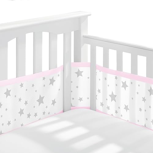 XIAOGUDONG Atmungsaktives Netz-Babybettgitterpolster – Verstärktes Sicherheitspolster Mit Gewebten Kanten, 3 Mm Netz-Luftstromtechnologie, 100% Polyesterfaser, d von XIAOGUDONG