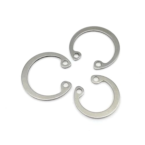 XIAOGYYE 10/25/50 Stück M8 Bis M30, Edelsta304, Schwarzer 65Mn-Mangan-Sicherungsring, C-Typ, Innensicherungsring, Für Bohrungen/Ss 304/10Pcs M24 von XIAOGYYE