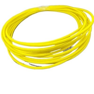 XIAOGYYE 10 M Hitzebeständiges Silikonkabel, Hochtemperatur-Silikonkabel (300 °C), Glasfasergeflochten, Isoliert, Kupferkabel Für Fußbodenheizung/Yellow/10 Meters_Square 0.5Mm von XIAOGYYE