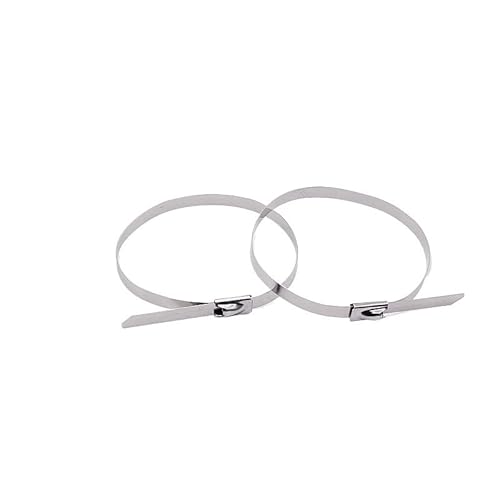 XIAOGYYE 10 Stück 10 Mm 0,39 Zoll Edelsta304 Kabelbinder Mit Metallreißverschluss, Beschichtet, Metalldetektierbar/10Pcs/10 * 800Mm von XIAOGYYE