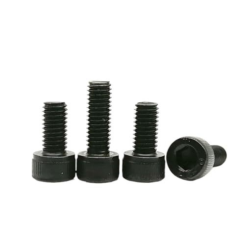 XIAOGYYE 10 Stück Innensechskantschrauben Aus Edelsta304, Din 912, Schwarz, M1,6 M2 M2,5 M3/M4 M5 M6 M8, 3–100 Mm/10 Pcs_M2/70Mm von XIAOGYYE