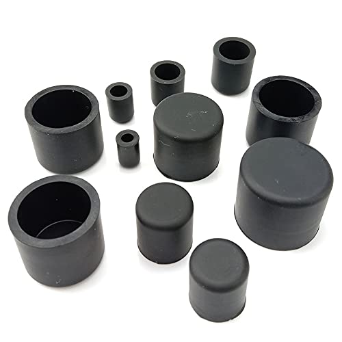 XIAOGYYE 10 Stück Silikon-Endkappen, Maschinenschutzabdeckungen, Rohrdichtungen, Rund, Acrylrohrabdeckungen (9 Mm, 10 Mm, 11 Mm, 12 Mm, 13,0 Mm, 14 Mm)/Black/a 6.7Mm von XIAOGYYE