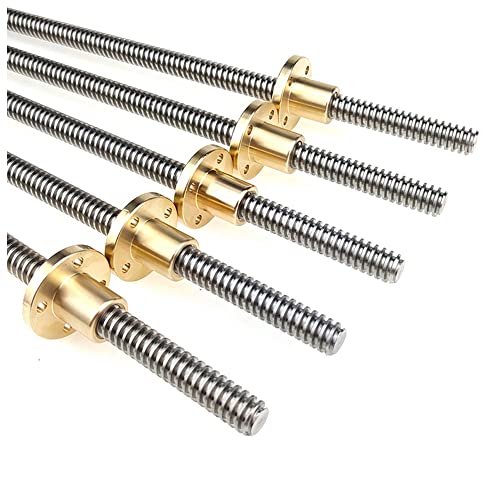 XIAOGYYE 2Pcs Usu304 Threaded Rod Screw With T8 Brass Nut For 3D Printerhine Z Axis Linear Guides Stepper Motor/ 2Mm/100Mm von XIAOGYYE