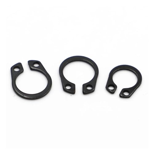 XIAOGYYE 5/10/50 Stück M3/M4, M5, M6 Bis M50, Schwarzer 65Mn Mangan-Wellensicherungsring, C-Typ, Außensicherungsring, Sicherungsfür Wellen/Black 65Mn Steel/M12 50Pcs von XIAOGYYE