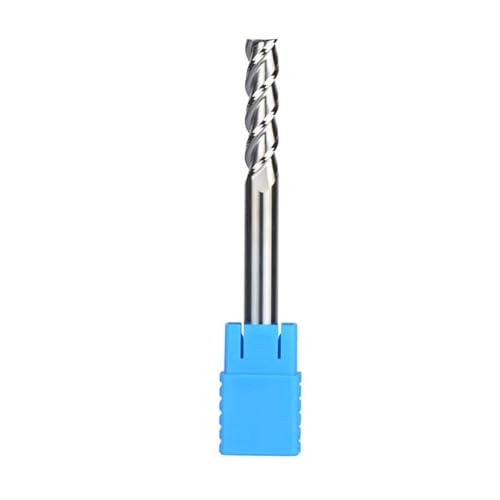 XIAOGYYE 5 Stück Schaftfräser Aus Wolframstahl, 3-Schneidig, Durchmesser 4–12 Mm, Abgeflachter Kopf, Hrc45 Cnc-Fräser Für Aluminiumfräser/D4-4-50-3F von XIAOGYYE