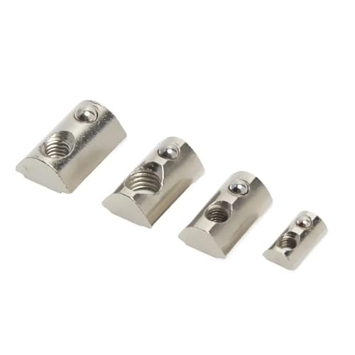 XIAOGYYE 50/100 Stück M3/M4 M5 M6 Einrollfeder-T-Muttern Mit Kugel Für Aluminiumprofile Mit Profil 2020 Serie Aluminiumprofil Nut 6/50Pcs/2020 - M6 von XIAOGYYE