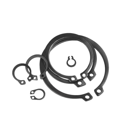 XIAOGYYE 50 Stück Wellensicherungsringe M3/M4, M5, M6, M7, M8, M9, M10, M11, M12–M42, C-Typ, Für Wellen, Kohlenstoffstahl/50Pcs/M8 von XIAOGYYE