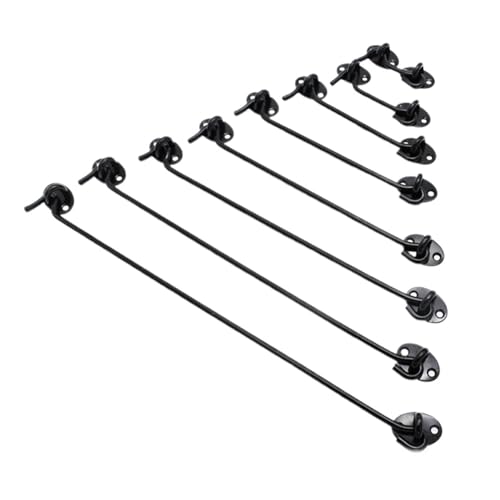 XIAOGYYE Black Stainless Steel Window Lock With Safety Switch Cabin Window Hook Door Eye Latch Silent Catch,With Screws/3 Inch XIAOGYYE Black Stainless Steel Window Lock With Safety Switch Cabin Window Hook Door Eye Latch Silent Catch,With Screws/3 Inch von XIAOGYYE