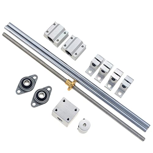 XIAOGYYE Guide Rail Sets,3D Printer Guide Rail Sets T8 Screw Length 500Mm + Linear Shaft 8X500Mm+Kp08 Sk8 Sc8Uu+ Nut Housing +Coupling + Step Motor/ 1Mm With Motor/100Mm XIAOGYYE Guide Rail Sets,3D Printer Guide Rail Sets T8 Screw Length 500Mm + Linear Shaft 8X500Mm+Kp08 Sk8 Sc8Uu+ Nut Housing +Coupling + Step Motor/ 1Mm With Motor/100Mm von XIAOGYYE