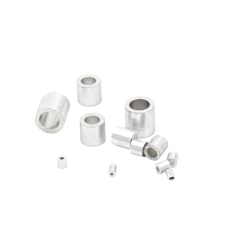 XIAOGYYE M1 Bis M10, Stahldrahtseil-Befestigungsclips In Verschiedenen Größen, Runde Aluminium-Aderendhülsen, Crimpschlaufenklemmen, Menge: 100–10 Stück/Color/M4 50Pcs von XIAOGYYE