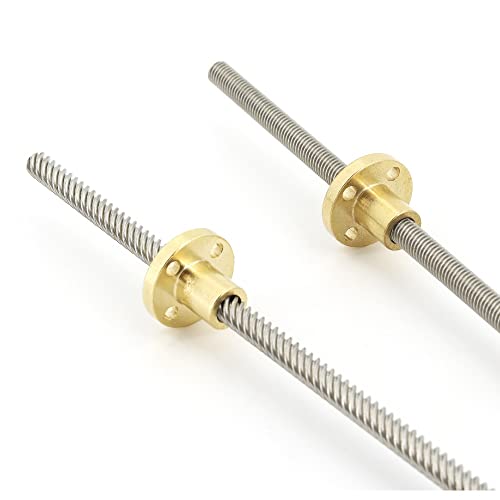 XIAOGYYE Screw 1Pc Usu304 T6 Screw Length 150Mm,1Mm 2Mm 4Mm 6Mm 12Mm Trapezoidal Spindle 1Pcs With Brass Nut Silver/ 1Mm von XIAOGYYE