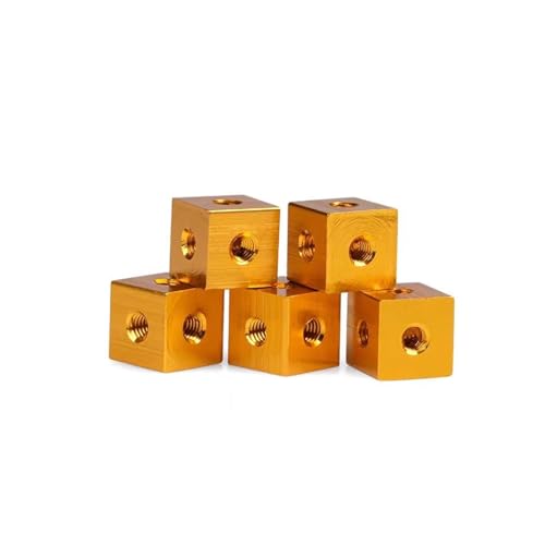 XIAOGYYE Sechskantmutter M3/M4/M5/M6 Aluminium-Sechskantschraube Mit Gewinde, Würfelmutter, Blockverbinder, Diy-3D-Drucker, Acrylgehäuseschraube/Gloden/M3-10 * 10 * 10 XIAOGYYE Sechskantmutter M3/M4/M5/M6 Aluminium-Sechskantschraube Mit Gewinde, Würfelmutter, Blockverbinder, Diy-3D-Drucker, Acrylgehäuseschraube/Gloden/M3-10 * 10 * 10 von XIAOGYYE