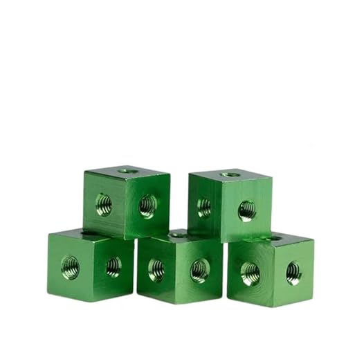 XIAOGYYE Sechskantmutter M3/M4/M5/M6 Aluminium-Sechskantschraube Mit Gewinde, Würfelmutter, Blockverbinder, Diy-3D-Drucker, Acrylgehäuseschraube/Green/M3-10 * 10 * 10 XIAOGYYE Sechskantmutter M3/M4/M5/M6 Aluminium-Sechskantschraube Mit Gewinde, Würfelmutter, Blockverbinder, Diy-3D-Drucker, Acrylgehäuseschraube/Green/M3-10 * 10 * 10 von XIAOGYYE