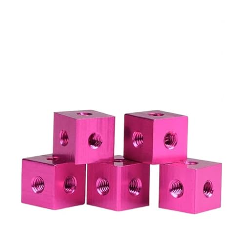 XIAOGYYE Sechskantmutter M3/M4/M5/M6 Aluminium-Sechskantschraube Mit Gewinde, Würfelmutter, Blockverbinder, Diy-3D-Drucker, Acrylgehäuseschraube/Pink/M3-10 * 10 * 10 XIAOGYYE Sechskantmutter M3/M4/M5/M6 Aluminium-Sechskantschraube Mit Gewinde, Würfelmutter, Blockverbinder, Diy-3D-Drucker, Acrylgehäuseschraube/Pink/M3-10 * 10 * 10 von XIAOGYYE