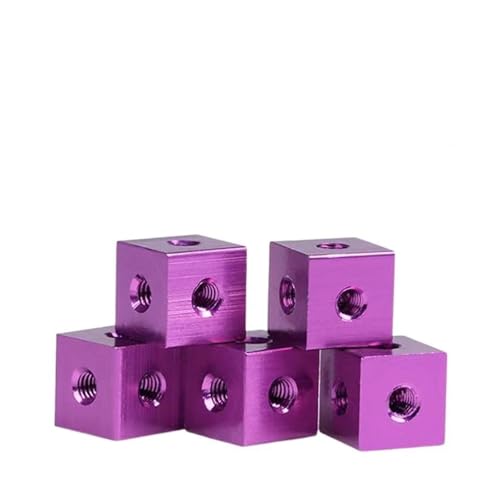XIAOGYYE Sechskantmutter M3/M4/M5/M6 Aluminium-Sechskantschraube Mit Gewinde, Würfelmutter, Blockverbinder, Diy-3D-Drucker, Acrylgehäuseschraube/Purple/M4-12 * 12 * 12 XIAOGYYE Sechskantmutter M3/M4/M5/M6 Aluminium-Sechskantschraube Mit Gewinde, Würfelmutter, Blockverbinder, Diy-3D-Drucker, Acrylgehäuseschraube/Purple/M4-12 * 12 * 12 von XIAOGYYE