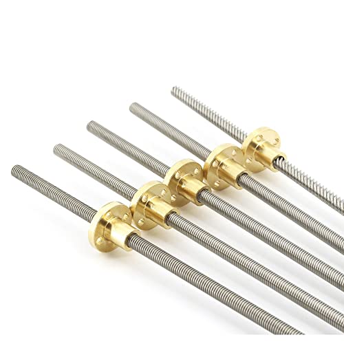 XIAOGYYE Stainless Steel Screw Usu304 T6 Screw Length 150Mm 1Mm 2Mm 4Mm 6Mm 12Mm Trapezoidal Spindle With Brass Nut(6Mm)/ 1Mm von XIAOGYYE