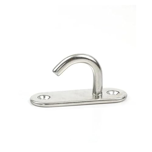 XIAOGYYE U-Type Screw Stainless Steel 304 Fixing Pad Eye Plate Deck Door Buckle Nail Wall Hook Ceiling Mounting Hook/Oval J/6Mm von XIAOGYYE