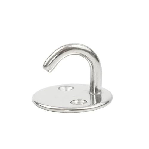 XIAOGYYE U-Type Screw Stainless Steel 304 Fixing Pad Eye Plate Deck Door Buckle Nail Wall Hook Ceiling Mounting Hook/Round J/6Mm von XIAOGYYE