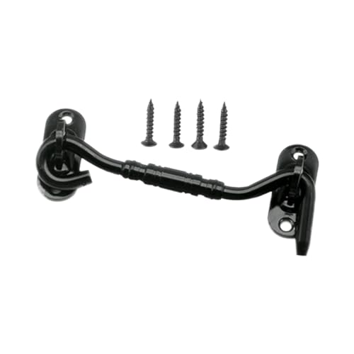 XIAOGYYE Window Catch Hook Stainless Steel Door Lock Sliding Buckle Cabin Hook Eye Latch With Screw Silver/Black Window Latch 1Pc/110Mm Black XIAOGYYE Window Catch Hook Stainless Steel Door Lock Sliding Buckle Cabin Hook Eye Latch With Screw Silver/Black Window Latch 1Pc/110Mm Black von XIAOGYYE