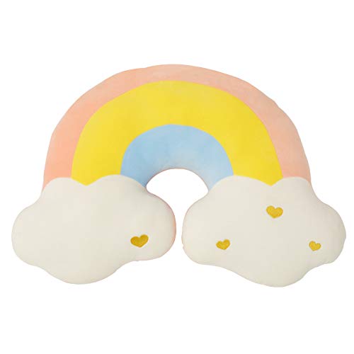 Mond Regenbogen Wolke Kissen Kissen Weiche Plüsch Wolke Gefüllt Regenbogen und Mond Kinderzimmer Dekor, Sofa Schlafkissen, Wolke Wurfkissen Plüsch Sofakissen Kissen Kissen Auto Nackenkissen von XIAOHONG