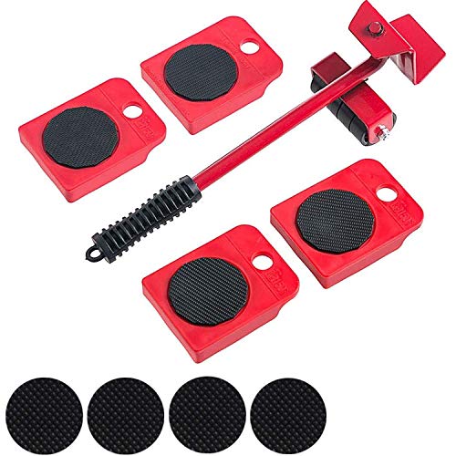 Robuster Möbelheber, Möbelgleiter-Set, praktisches Bewegungswerkzeug und Hebesystem-Werkzeug-Set mit 4 beweglichen Schiebern und Möbelpolstern, Möbel-Bewegungsrollen, max. 150 kg Robuster Möbelheber, Möbelgleiter-Set, praktisches Bewegungswerkzeug und Hebesystem-Werkzeug-Set mit 4 beweglichen Schiebern und Möbelpolstern, Möbel-Bewegungsrollen, max. 150 kg von XIAOHONG