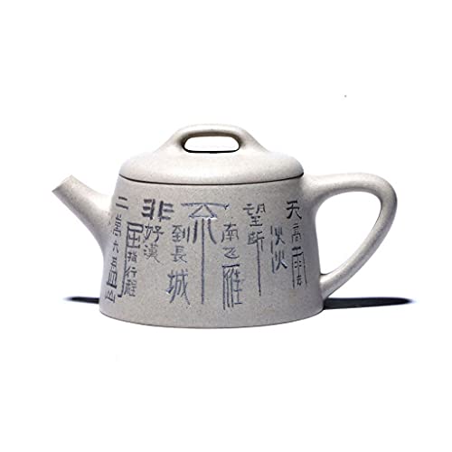 Yixing Teekanne Traditionelle yixing teekanne elegante handgefertigte teekanne rohe ore weiße segment schlamm teekanne kung fu tee set haushalt kessel Zisha Gongfu Teekannen ( Size : 170ml/5.9oz ) von XIAOHUISP