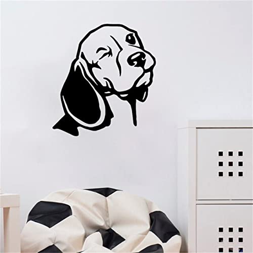 XIAOHUKK Beagle Wandtattoo Kinder Wohnzimmer Schlafzimmer Aufkleber Hund Welpen Beagle Vinyl Kunst Wandbild Dekoration von XIAOHUKK