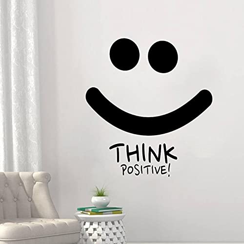 XIAOHUKK Think Positive Smile Wandtattoo Motivation Zitate Inspiration Wandaufkleber Wand Sprüche Home Interior Decoration von XIAOHUKK
