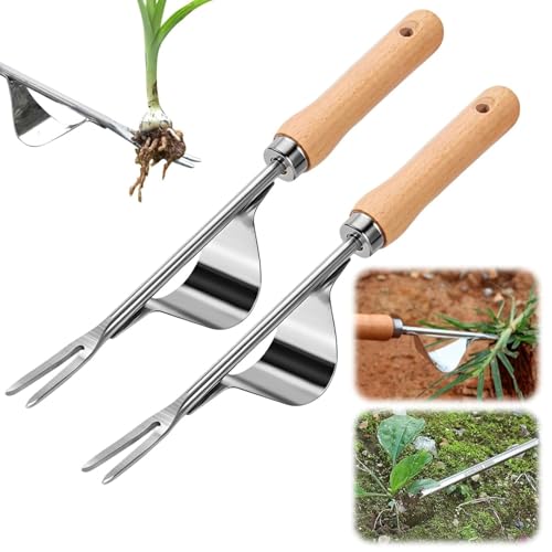 XIAOJINJU Unkrautabzieher, 2025 Neue Unkrautwerkzeuge für Garten, Unkrautentferner Werkzeug mit Edelstahl, Gartengeräte für Gartenarbeit Moos und Unkraut von XIAOJINJU