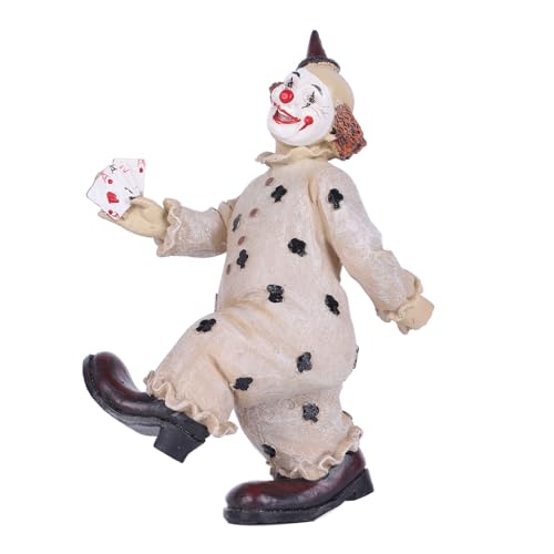 XIAOMAGG Harz Clown Figuren Skulptur, 30 cm Skulptur Dekoration, kreative Harz Skulptur, Kunsthandwerk, Clown Skulptur, Sammlung, Regal Dekoration, Vitrinen Dekoration (Jonglieren/Karten) von XIAOMAGG